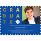 Blue with Gold Foil Graduate Photo Graduation Invitations Image 4 of 4